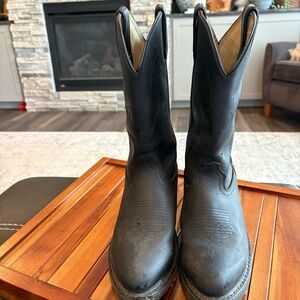 Durango Classic Black Leather 11” Cowboy Boots